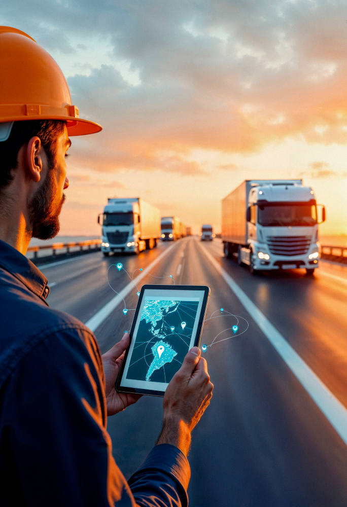 Trucking dispatch team coordinating loads